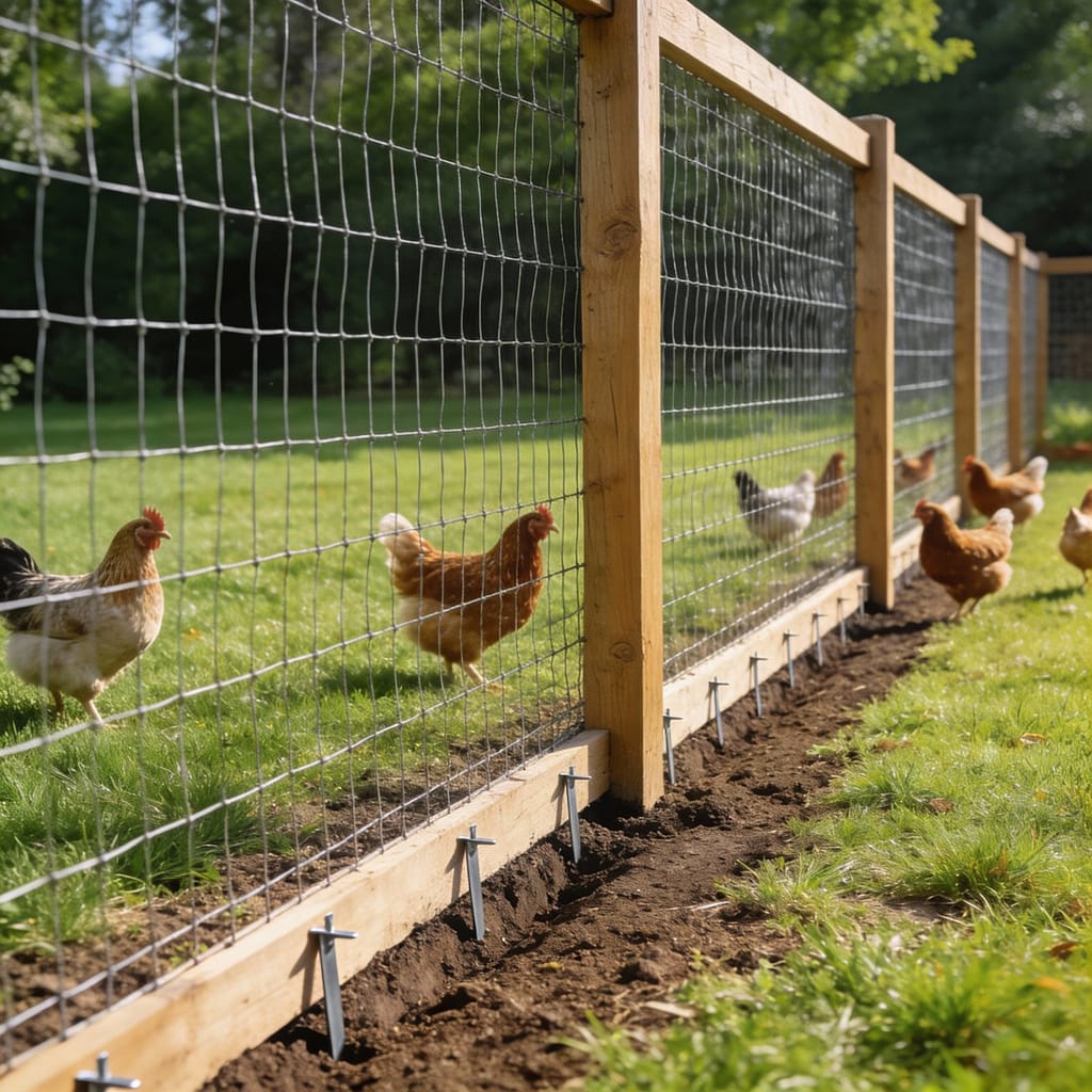 Backyard chicken run with welded wire fencing | 1️⃣ What type of fencing works best for chickens?