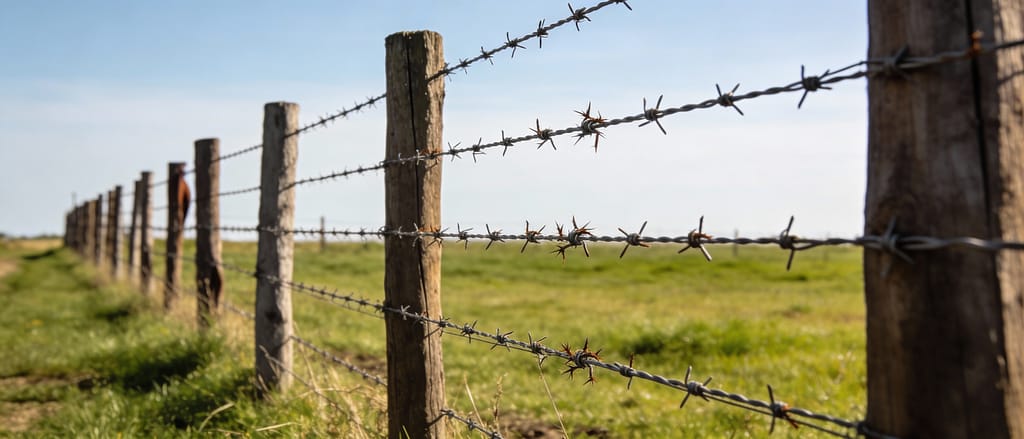 Barbed wire fence showing latent risk | Are barbed wire fences dangerous for horses?