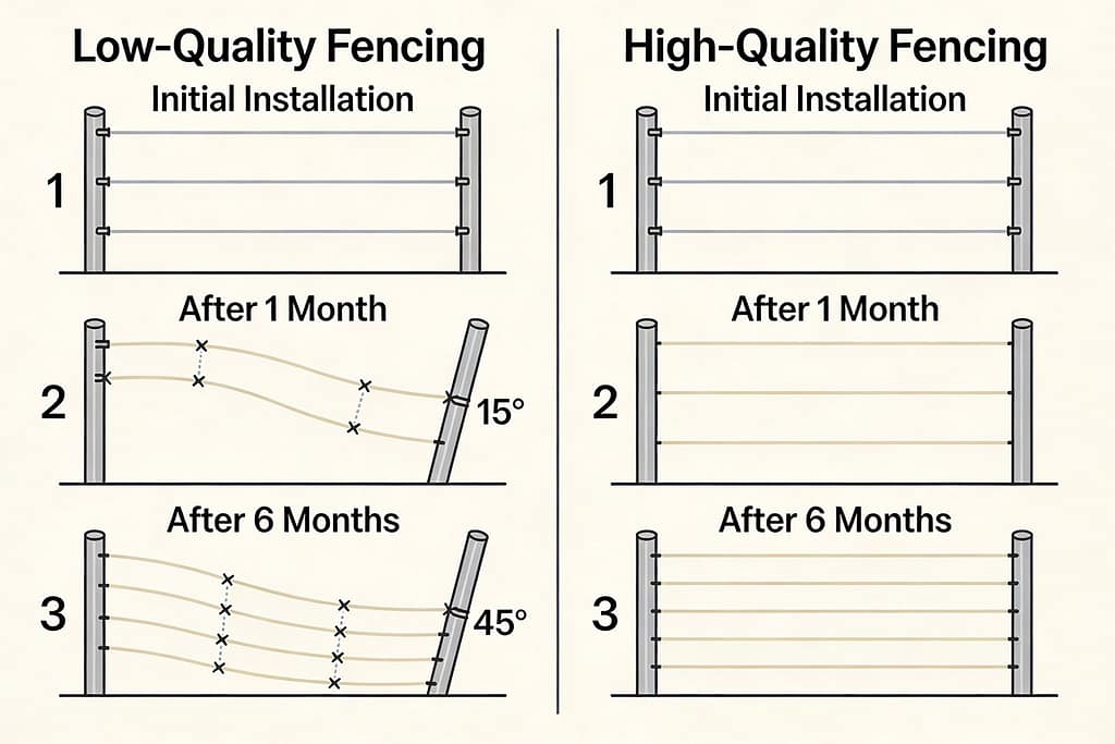 Fence quality comparison under livestock pressure | Is more expensive fencing worth the cost?