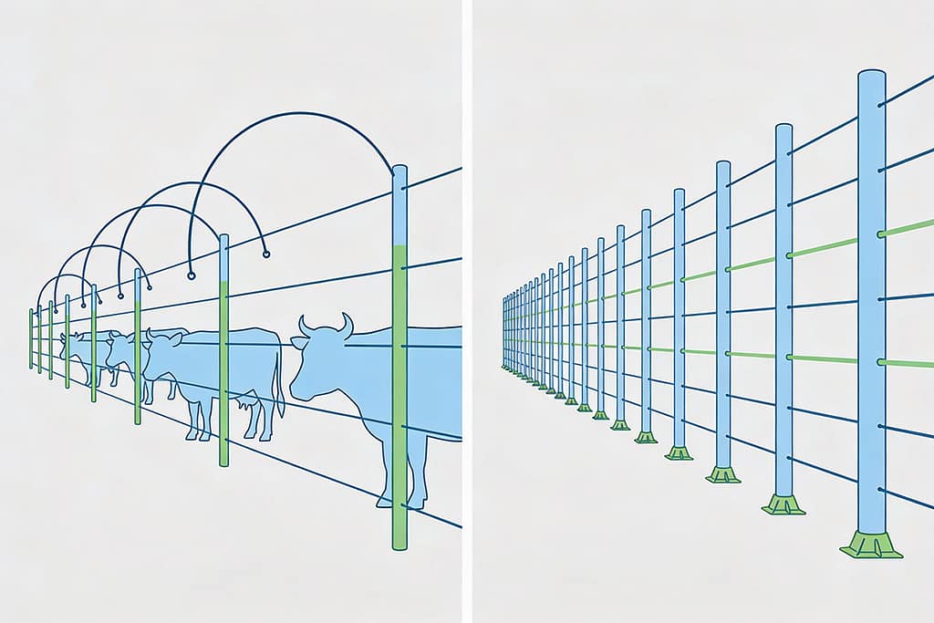 Temporary versus permanent fencing stability comparison | Temporary vs permanent fencing for young livestock: which is better?