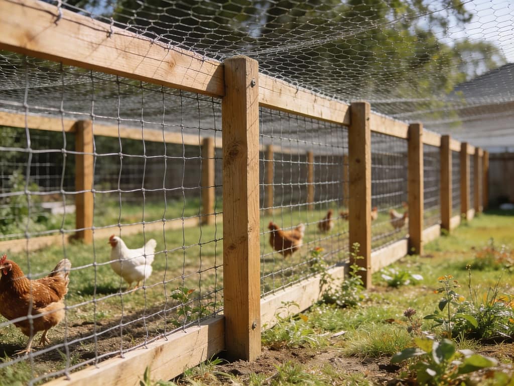 Chicken fencing installation with proper post spacing | How far apart should fence posts be for chicken fencing?