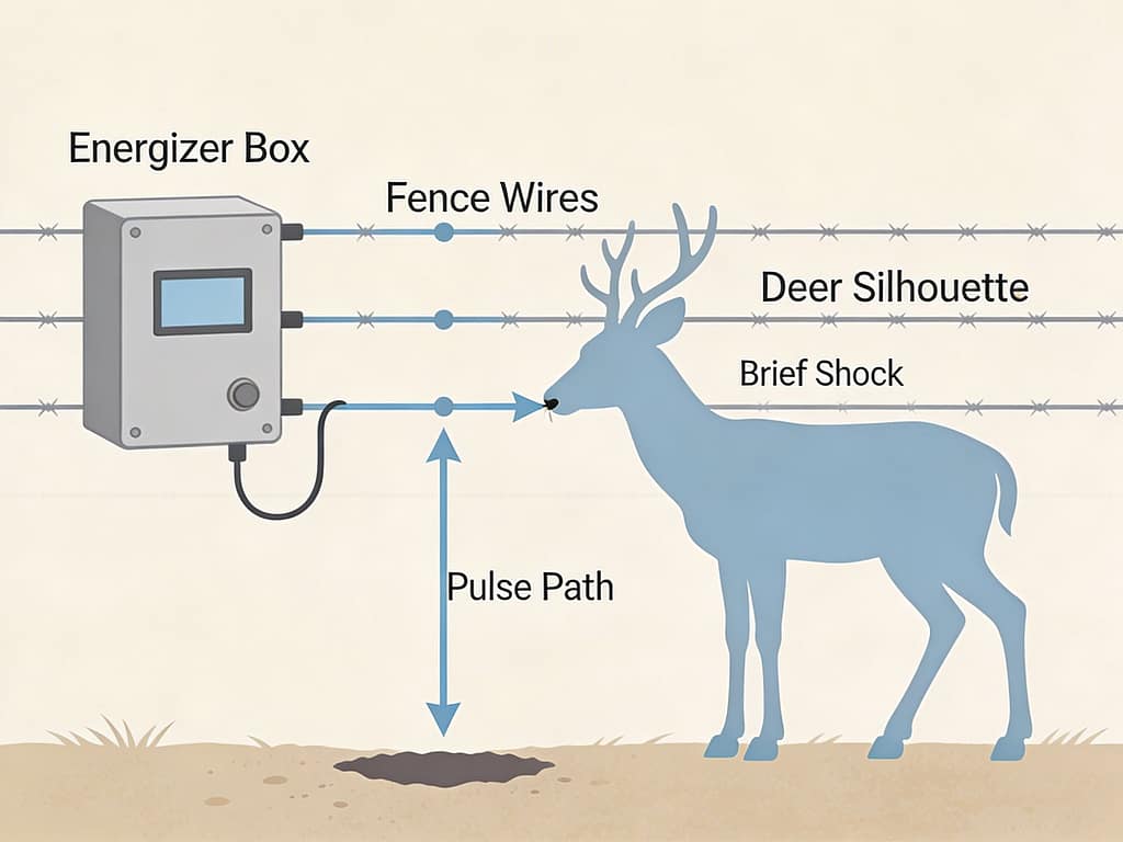 Electric fence wildlife deterrence mechanism | Is electric fencing safe and effective for wildlife control?