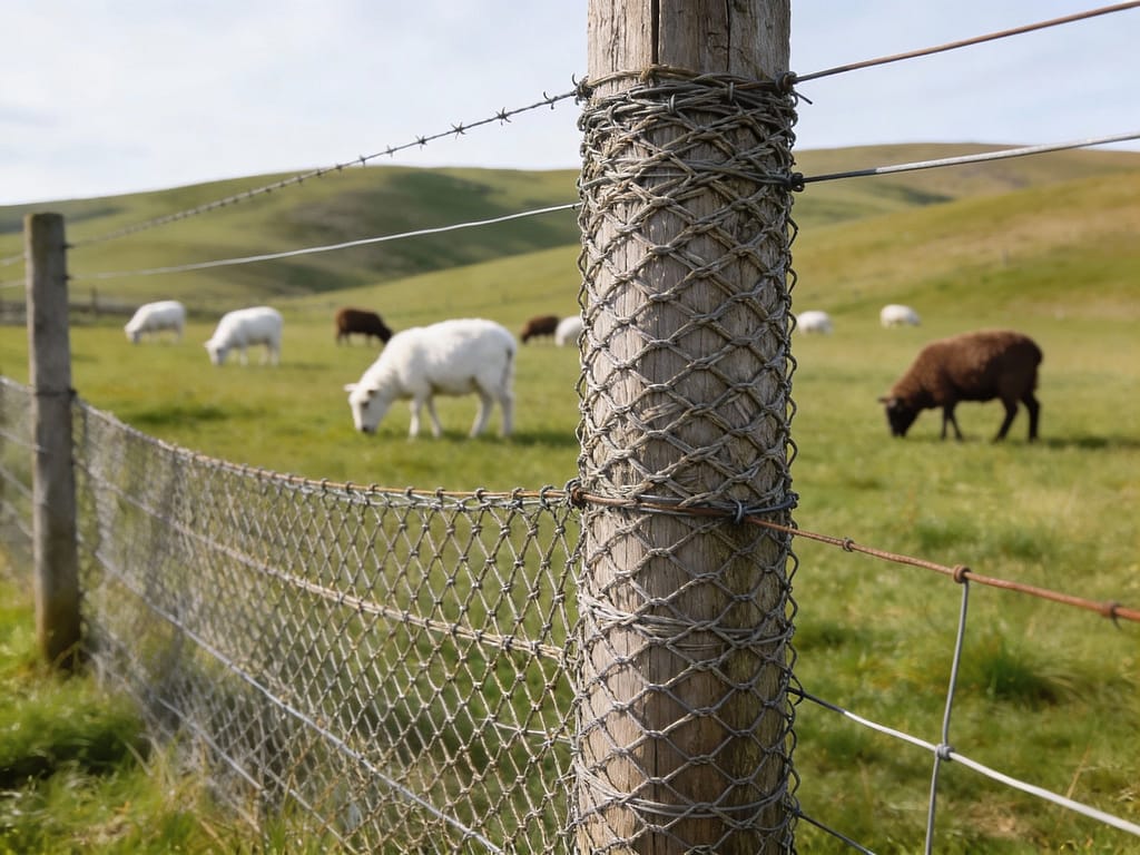 Sheep pasture with different fencing types | Is woven wire or electric fencing better for sheep?