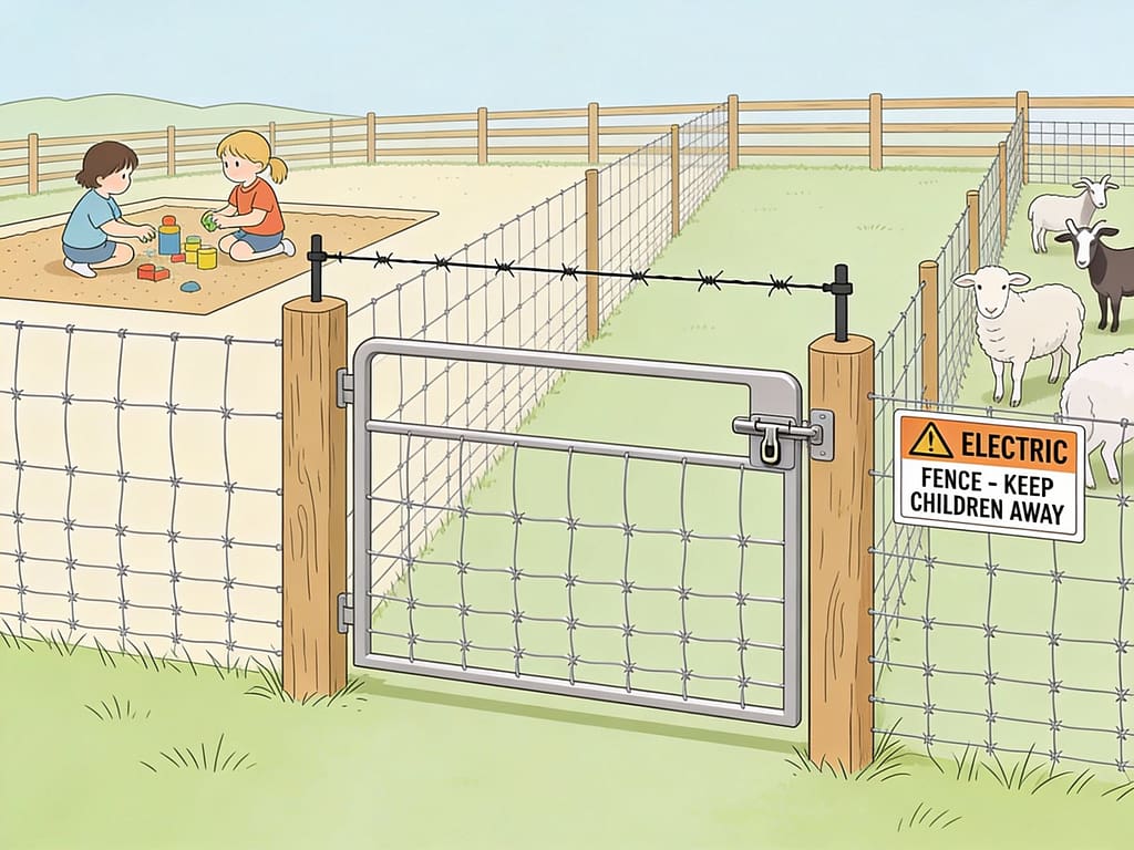Safe fencing for children and animals on hobby farms | What is the safest fencing for children and animals on a hobby farm?