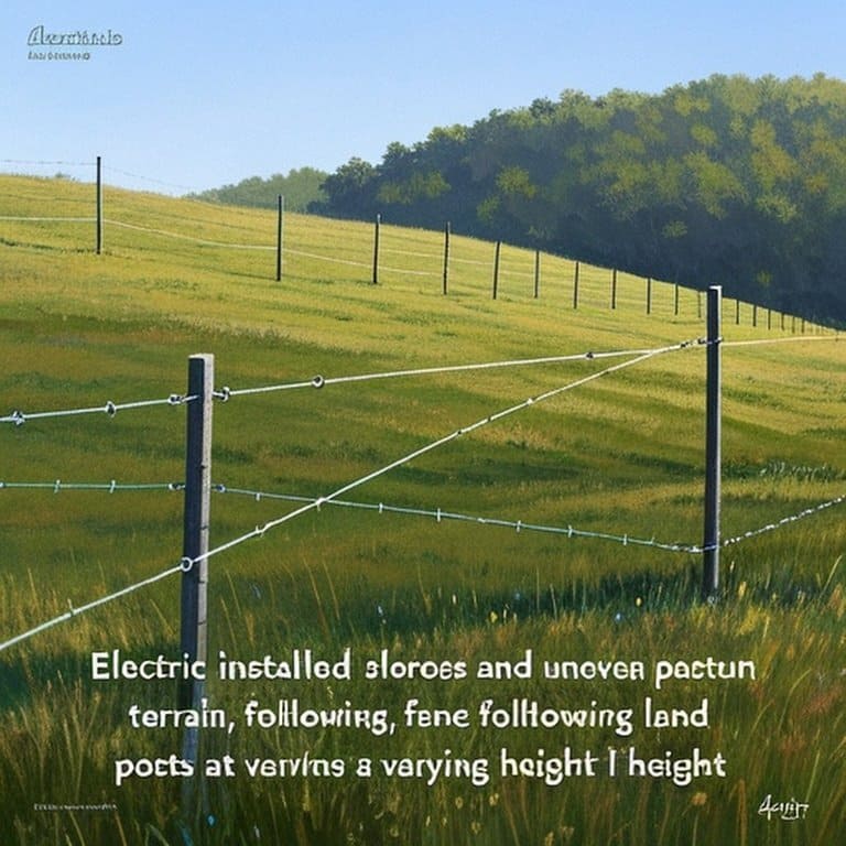 倾斜不平牧场上沿地形轮廓设置的电围栏,适配农村牲畜养殖环境 倾斜不平牧场上沿地形轮廓设置的电围栏,适配农村牲畜养殖环境