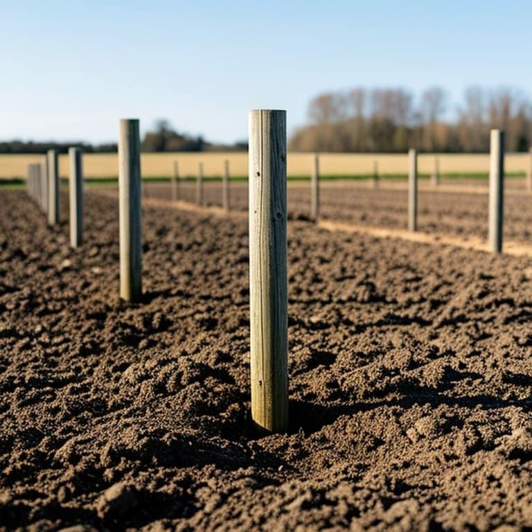 Farm fence post showing proper installation depth for farm fencing Farm fence post demonstrating proper installation depth