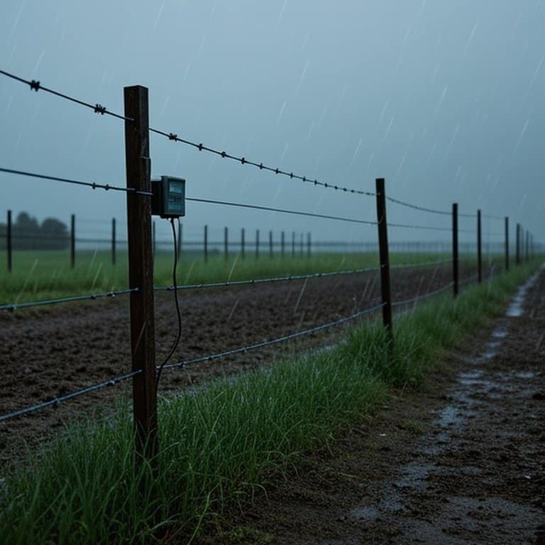 Image Prompt Set for Electric Fence in Rainy Weather (Featured + In-Content Images) Image Prompt Set for Electric Fence in Rainy Weather (Featured + In-Content Images)