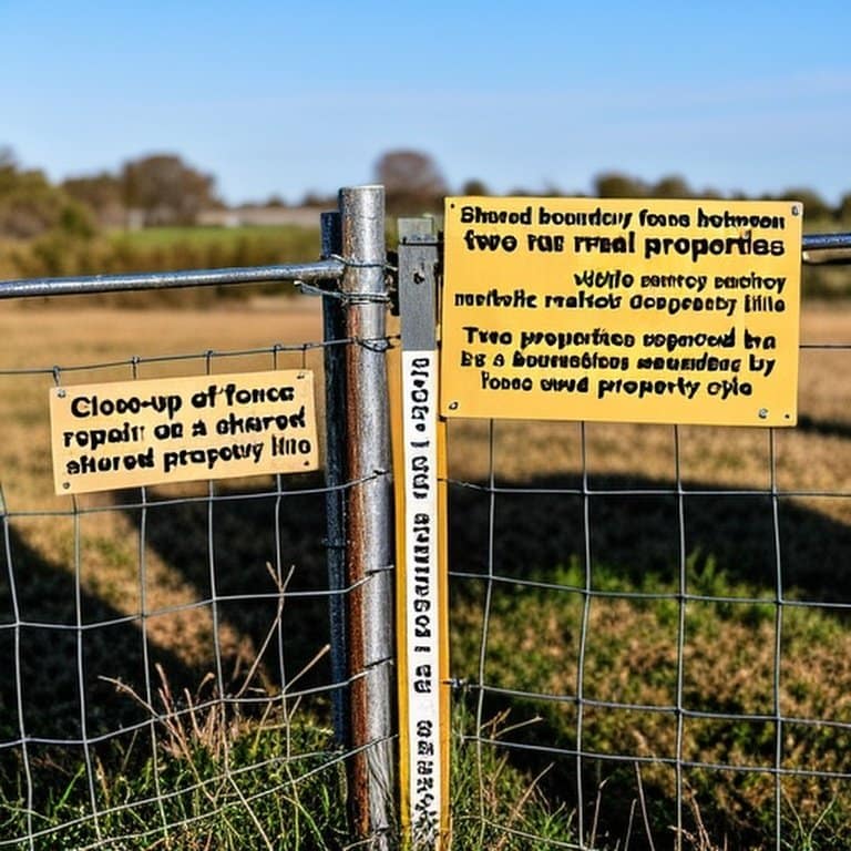 Shared boundary fence between rural properties (documentary style) Shared boundary fence between rural properties (documentary style)