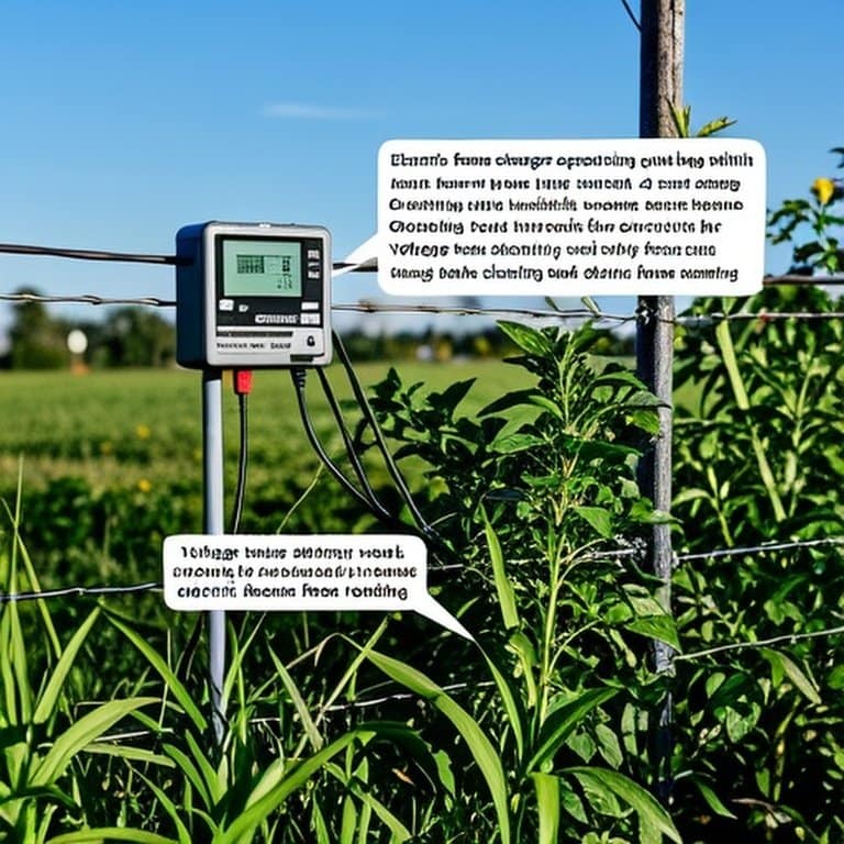 电围栏故障及操作说明图 电围栏常见故障与正确操作说明图,涵盖低输出充电器、接地棒安装、电压测试等场景